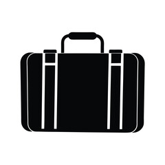 Suitcase Stencil Icon Vector Illustration