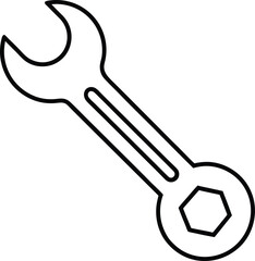 Wrench Icon Vector | Hand Tool, Fixing Gear & Mechanic Essentials