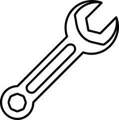 Wrench Icon Vector | Hand Tool, Fixing Gear & Mechanic Essentials