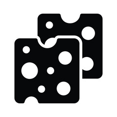 Download our premium glyph style icon of cheese slices