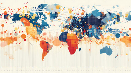 Depiction of global inflation trends with visual charts and graphs (1)