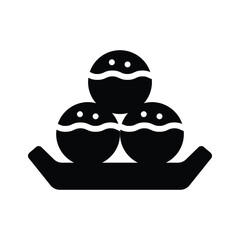 Get this amazing glyph style icon of dessert balls
