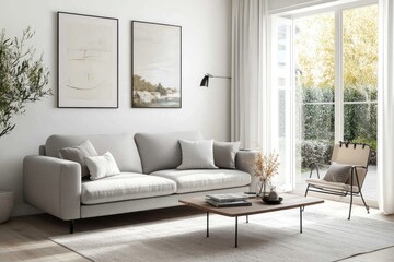 Light and airy living room with modern design