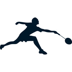 Badminton Player Silhouette