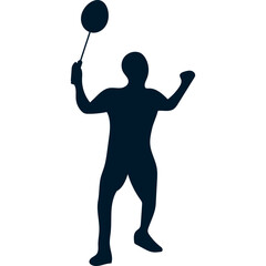 Badminton Player Silhouette