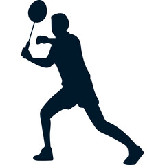 Badminton Player Silhouette