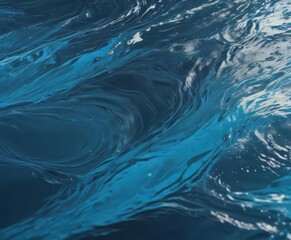 Obraz premium Abstract blue water background with flowing ripples and swirls Liquid texture with dynamic movement , shiny, serene