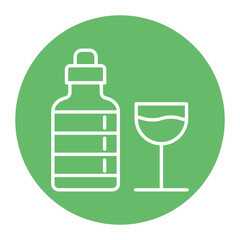 Fototapeta premium Italian Wine Bottle Icon