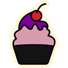 Cute Cupcake Sticker
