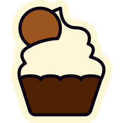 Cute Cupcake Sticker