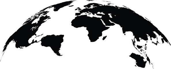 round world map silhouette simple drawing