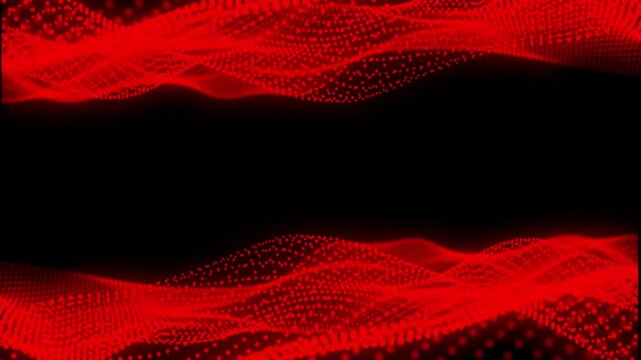 Abstract digital dot wave animation. Looping animated background made from trapcode form, two dot wave