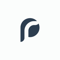 p Logo Template vector illustration