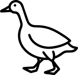 vector illustration of a duck