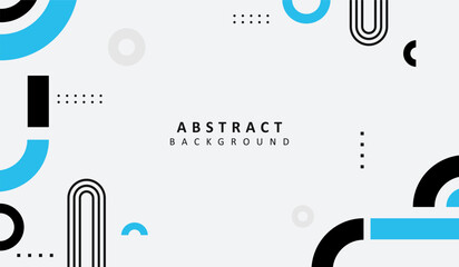Fototapeta premium Black and blue abstract geometric background vector illustration
