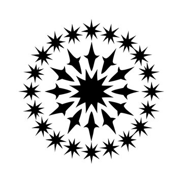 recommend clip art: starburst pattern icon, starburst pattern silhouette vector illustration-simple silhouette illustration of starburst pattern, perfect for starburst pattern logos and icons