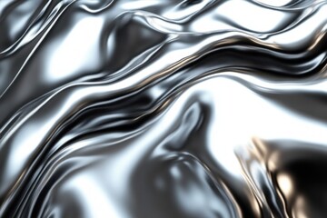 Liquid Silver Metallic Ripple Abstract Background Fluid Chrome Texture Reflective Flow Wave Shine