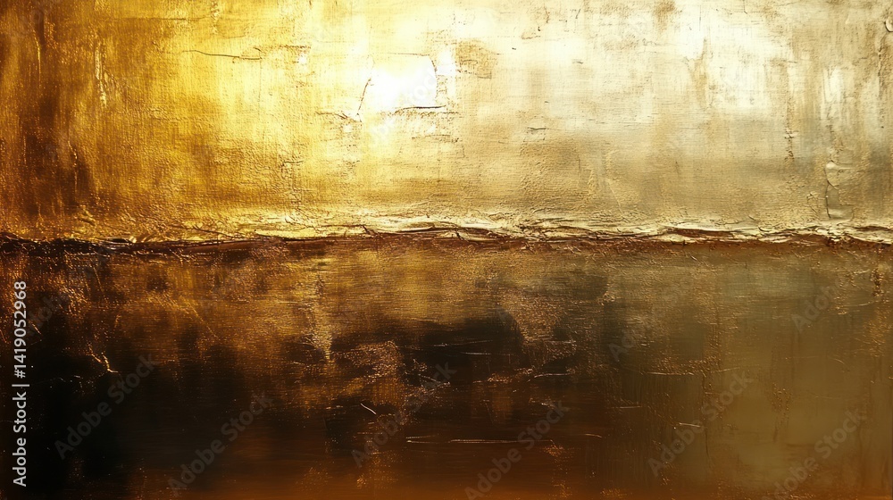 Aufkleber minimalistic gold abstract texture with warm metallic sheen elegant horizontal composition modern ar