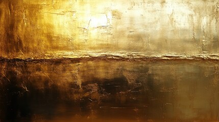 Minimalistic gold abstract texture with warm metallic sheen elegant horizontal composition modern art style