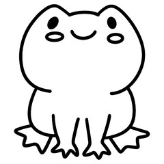 vector illustration of a cartoon frog