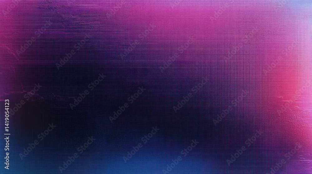 Poster abstract digital led screen background with glitch pixel textures and vibrant purple blue gradients