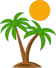 vector illustration of a palm tree