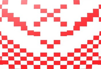 Fototapeta premium Red and white checkered background vector illustration , card, seamless