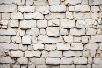White cracked wall background. Cracked wall texture.  Damaged wall texture. Cracks in a wall.