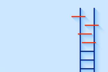 Growth ladder with steps joining in the top vector design