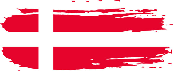 Denmark Country Map And Flag Design