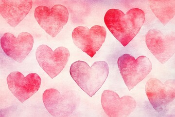 Fototapeta premium Delicate watercolor heart design for romantic valentine's day cards and love-themed projects, ideal for heartfelt expressions and personalized messages