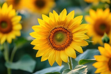 Obraz premium Vibrant sunflower arrangements showcasing nature's beauty for seasonal projects and floral-themed designs