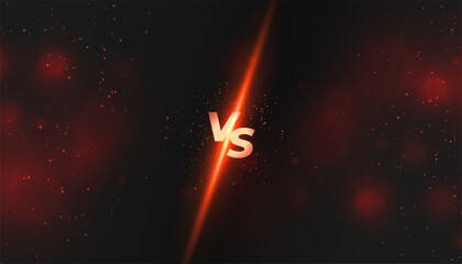 shiny versus vs screen banner with glowing light effect © starlineart