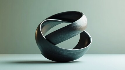 Satisfying visual loop of spinning shapes in perfect sync