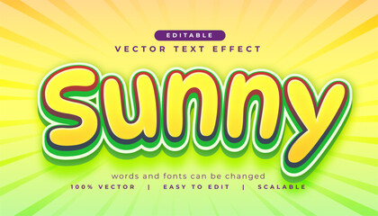 modern sunny text effect editable mockup