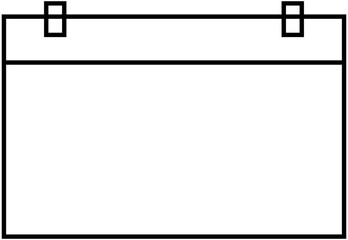 Blank calendar line frame 

