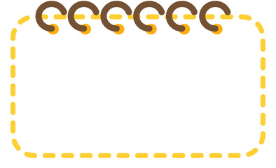 Coil Notebook Paper Text Frame
