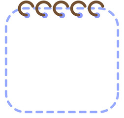 Coil Notebook Paper Text Frame
