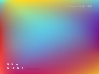 Abstract gradient background. Sunset beach or summer colors. Orange, purple, yellow, pink and blue colors. Vector.