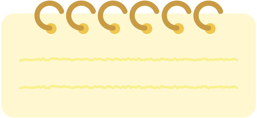 Cute Spiral Notebook Style Text Frame
