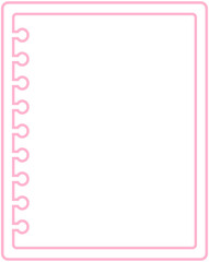 Notebook Page Style Text Frame Line
