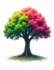 Beautiful tree logo in white background 