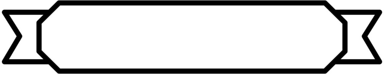 Obraz premium Outline Title Ribbon Frame 