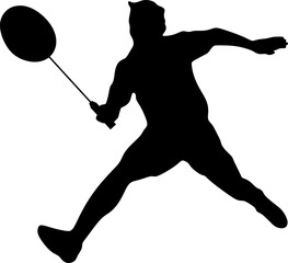 Badminton Player Silhouette
