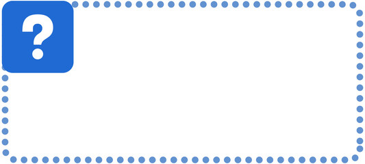 Dotted Line Question Mark Frame