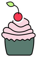 Cute Cupcake Sticker