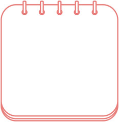 Obraz premium Rounded Rectangle Notebook Line 