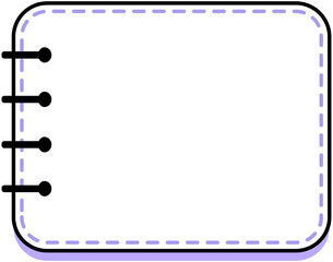 Notebook Dash Line Deco Frame
