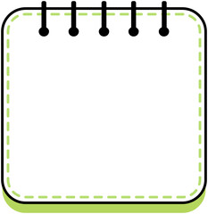 Notebook Dash Line Deco Frame
