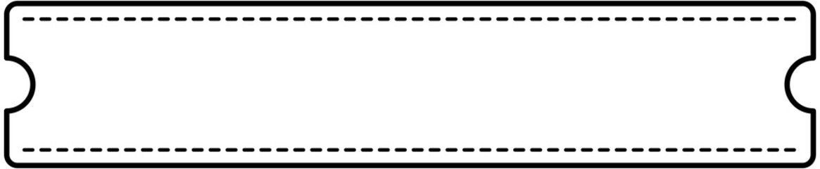 Dash line Deco Blank Coupon Text Box
